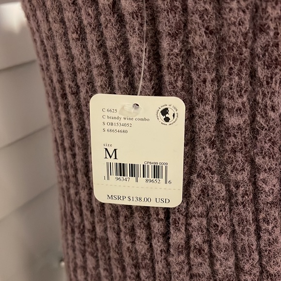 Free People NWT Claude Dress in Brandy Wine Combo. - Picture 10 of 11